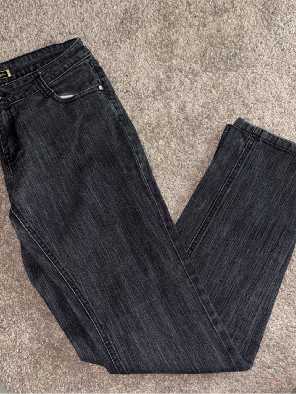 Classic Straight-Leg Black Denim Jeans